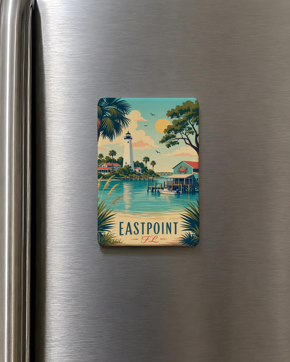 Eastpoint Florida Fridge Magnet, Eastpoint FL Souvenir Magnet, Coastal Gulf Town Travel Keepsake Gift