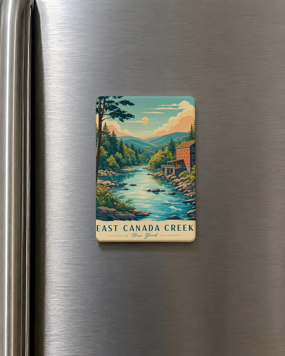 East Canada Creek Fridge Magnet, New York Nature Souvenir, Adirondack Waterway Keepsake, Creek Landscape Travel Gift