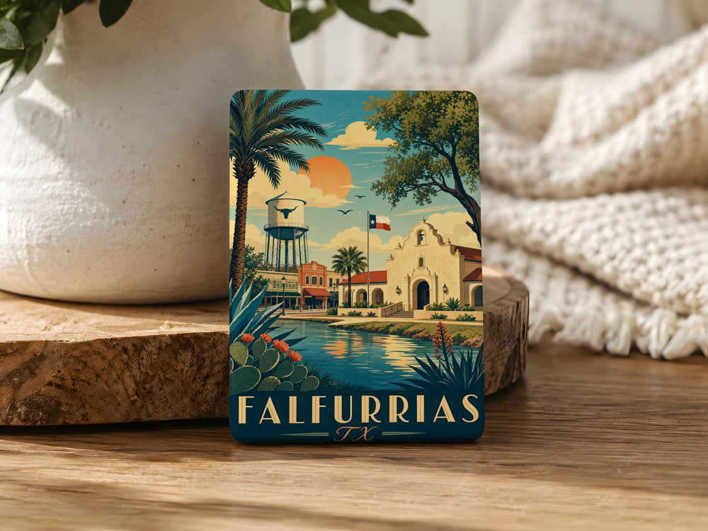 Falfurrias TX Fridge Magnet, Texas Town Souvenir Magnet, Falfurrias Texas Travel Gift, South Texas Keepsake Magnet