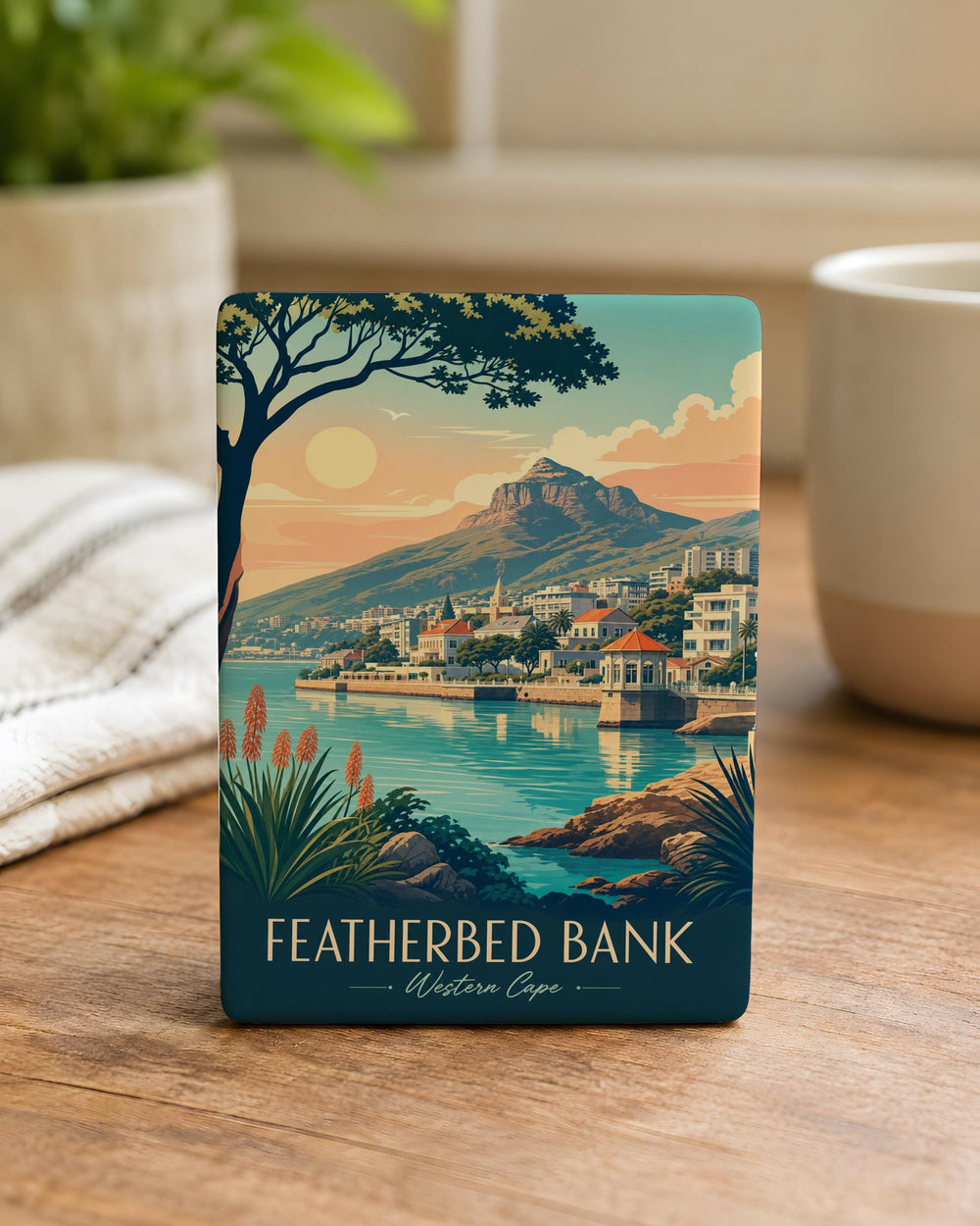 Featherbed Bank Fridge Magnet, Featherbed Bank Landmark Souvenir Magnet, Coastal Bank Nature Scene Refrigerator Magnet