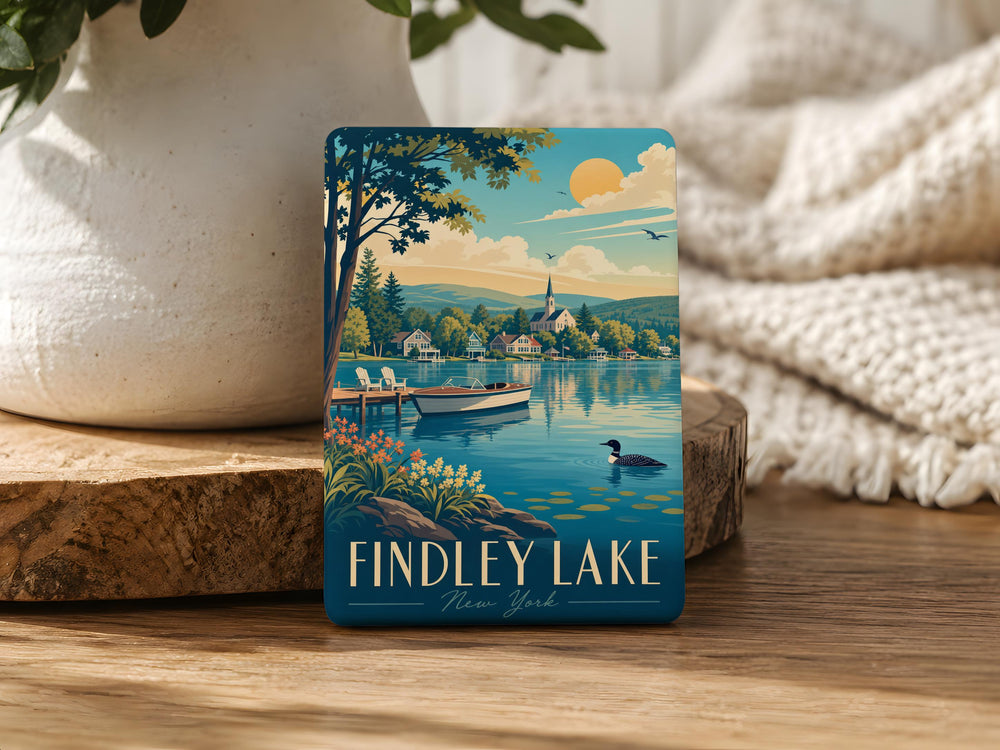 Findley Lake Fridge Magnet, Findley Lake New York Souvenir Magnet, Lake House Decor, Vacation Keepsake, Travel Gift