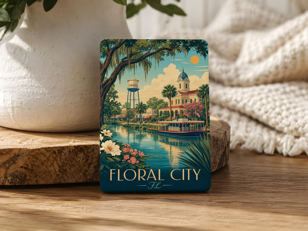 Floral City Florida Fridge Magnet, Floral City FL Souvenir Magnet, Florida Travel Gift, Hometown Keepsake Magnet
