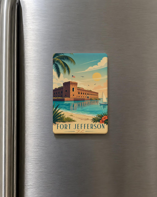 Fort Jefferson Florida Fridge Magnet, Dry Tortugas National Park Souvenir, Historic Coastal Fort Travel Keepsake Gift