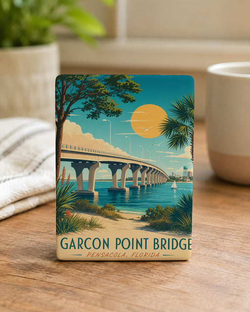 Garcon Point Bridge Fridge Magnet, Florida Bridge Souvenir Magnet, Santa Rosa Sound Landmark Gift, Coastal Travel Keepsake