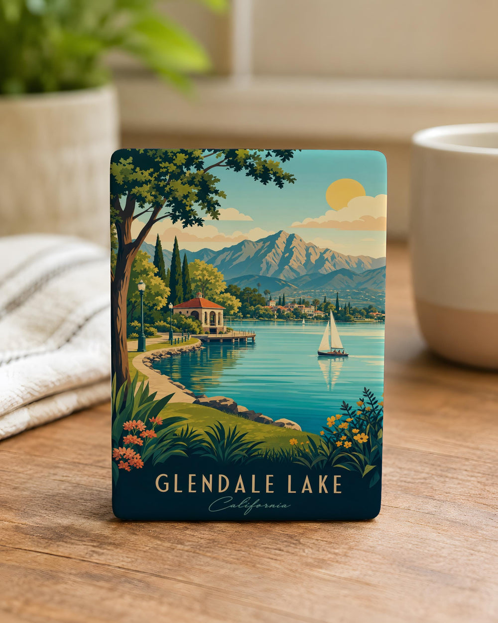 Glendale Lake Fridge Magnet, Glendale Lake Souvenir, Lake Landscape Magnet, Nature Travel Keepsake, Outdoor Adventure Gift