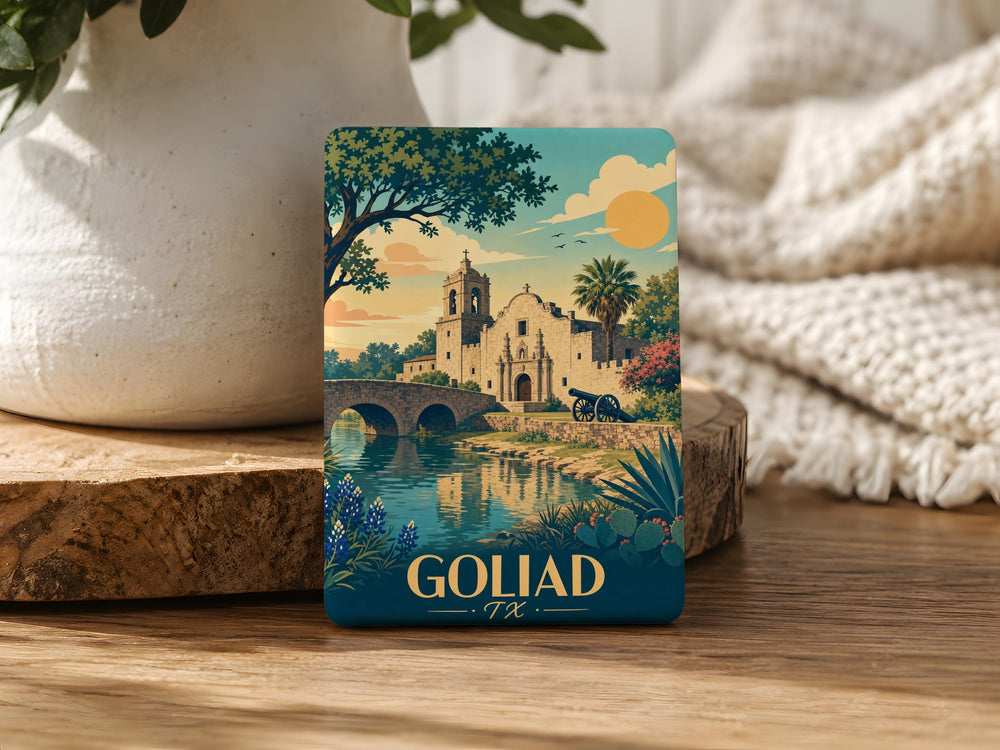 Goliad TX Fridge Magnet, Goliad Texas Souvenir Magnet, Texas Travel Gift, Goliad Keepsake, Lone Star State Magnet
