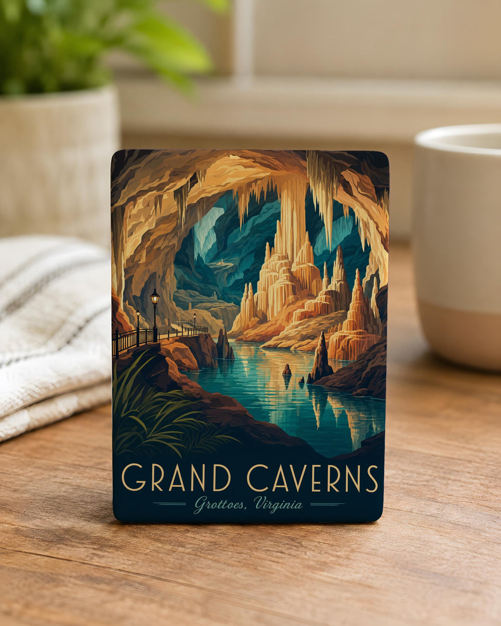 Grand Caverns Fridge Magnet, Virginia Caverns Souvenir, Cave Landmark Gift, Travel Keepsake Magnet, Underground Cavern Decor