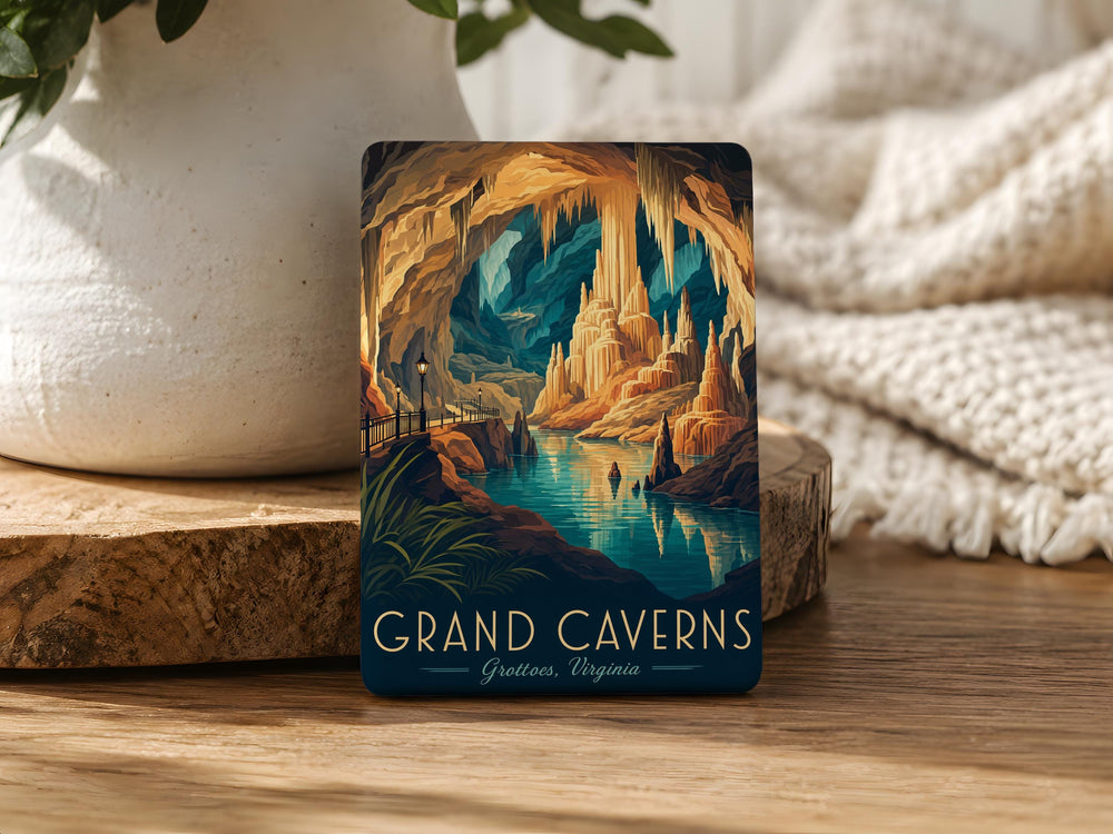 Grand Caverns Fridge Magnet, Virginia Caverns Souvenir, Cave Landmark Gift, Travel Keepsake Magnet, Underground Cavern Decor