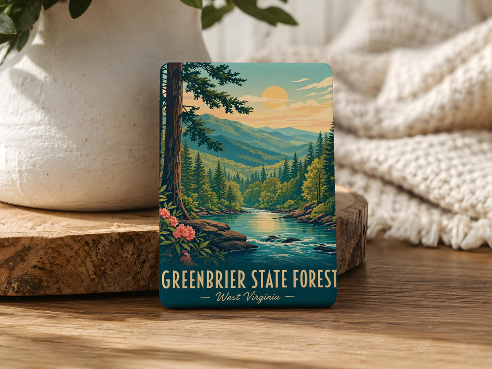 Greenbrier State Forest Fridge Magnet, Maryland State Park Souvenir, Hiking Trail Nature Travel Keepsake Gift