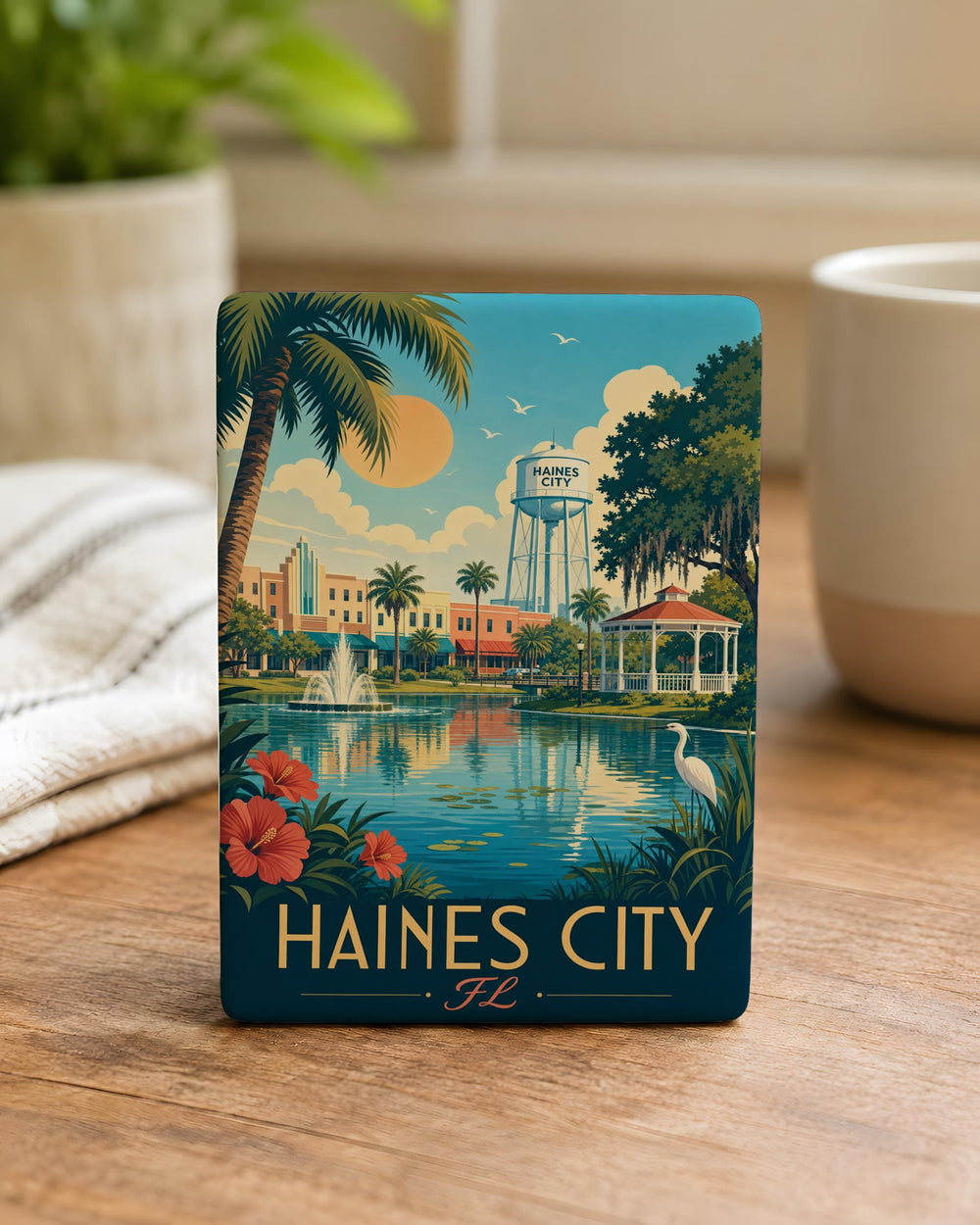 Haines City FL Fridge Magnet, Haines City Florida Souvenir Magnet, Polk County Travel Gift, Vacation Keepsake Magnet
