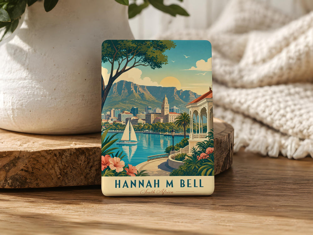 Hannah M Bell Fridge Magnet, Hannah Bell Name Magnet, Personalized Name Fridge Magnet, Custom Gift Magnet