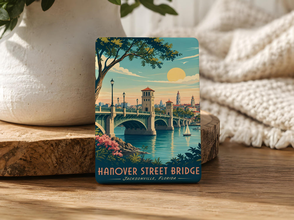 Hanover Street Bridge Fridge Magnet, Bridge Landmark Souvenir, City Bridge Travel Keepsake Magnet