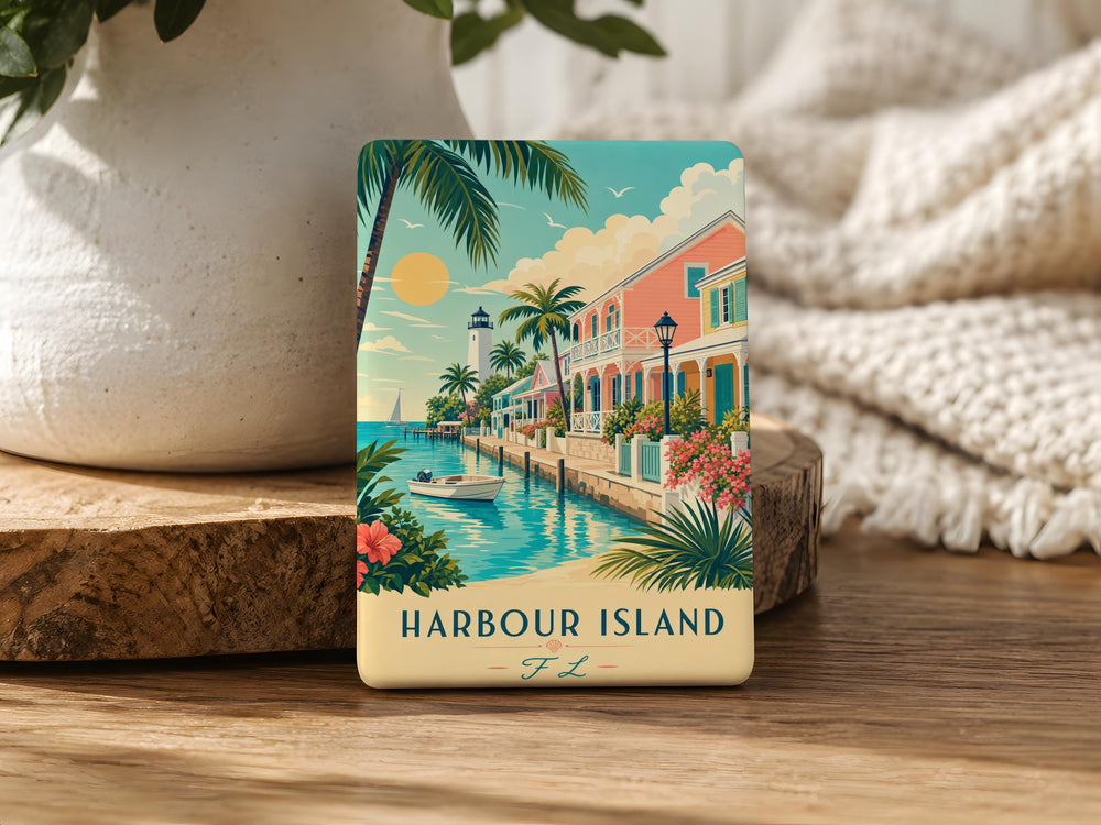 Harbour Island Florida Fridge Magnet, Harbour Island FL Souvenir Magnet, Coastal Island Travel Gift, Beach Vacation Keepsake