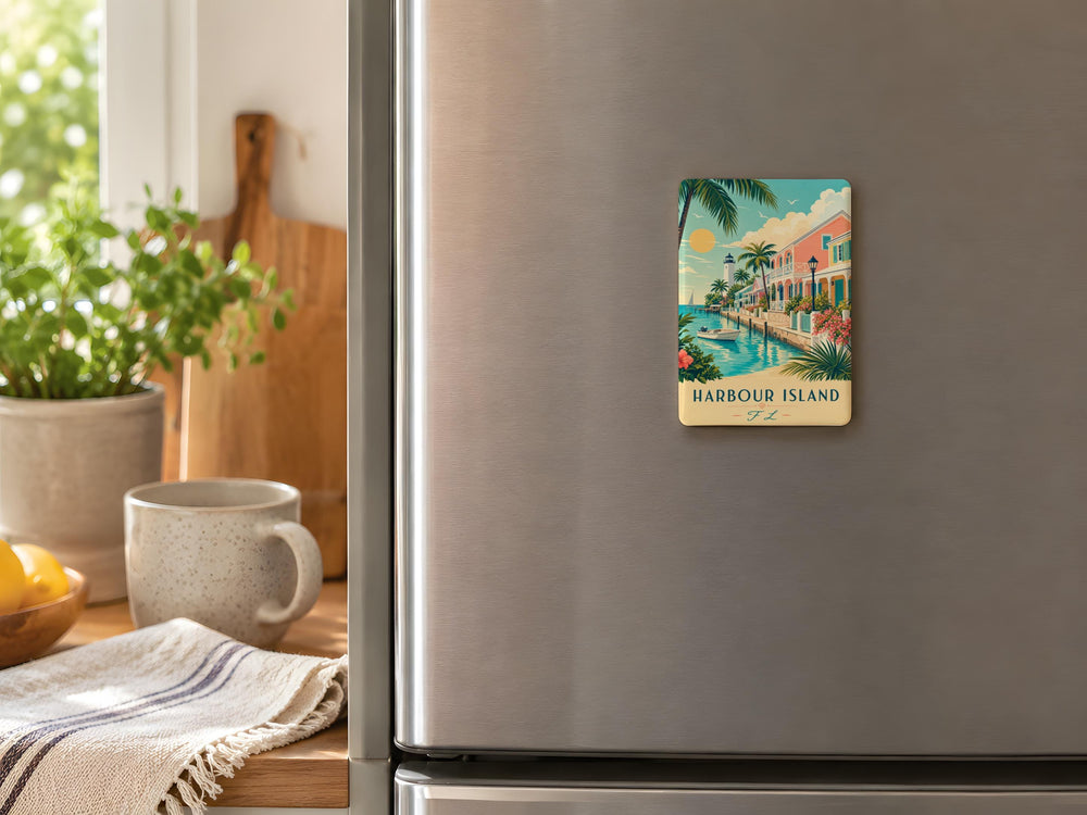 Harbour Island Florida Fridge Magnet, Harbour Island FL Souvenir Magnet, Coastal Island Travel Gift, Beach Vacation Keepsake