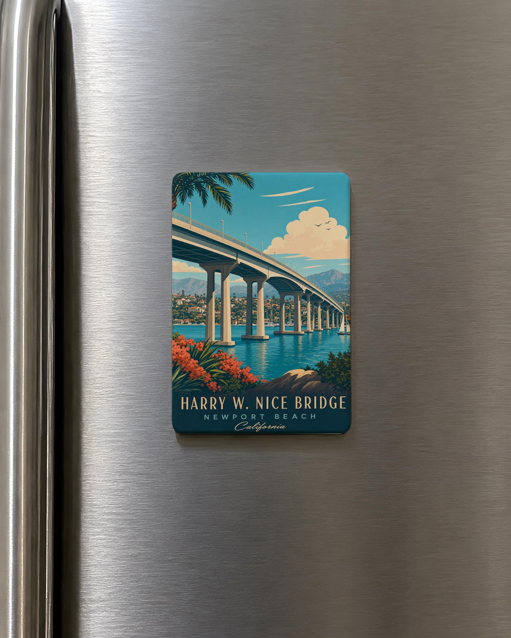Harry W Nice Bridge Fridge Magnet, Washington DC Bridge Souvenir Magnet, Potomac River Landmark Travel Gift