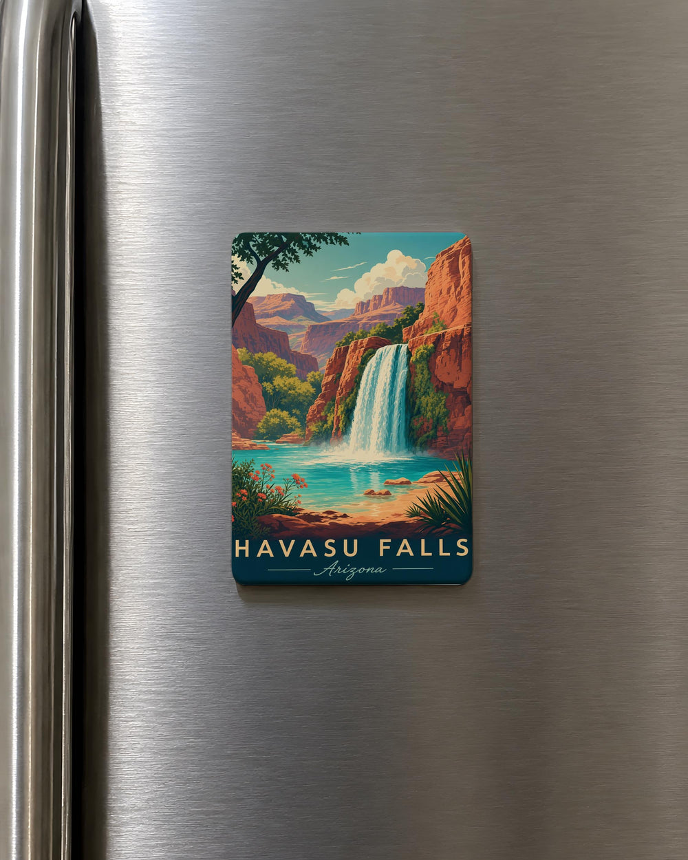 Havasu Falls Fridge Magnet, Havasupai Waterfall Souvenir, Grand Canyon Arizona Travel Keepsake Magnet