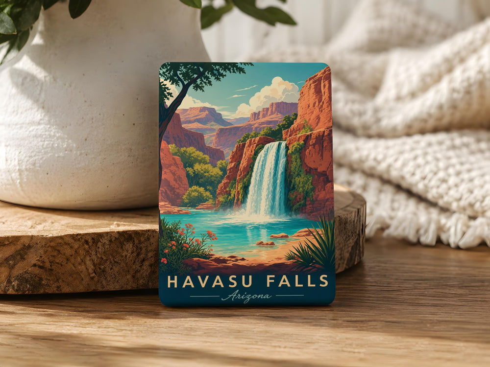 Havasu Falls Fridge Magnet, Havasupai Waterfall Souvenir, Grand Canyon Arizona Travel Keepsake Magnet