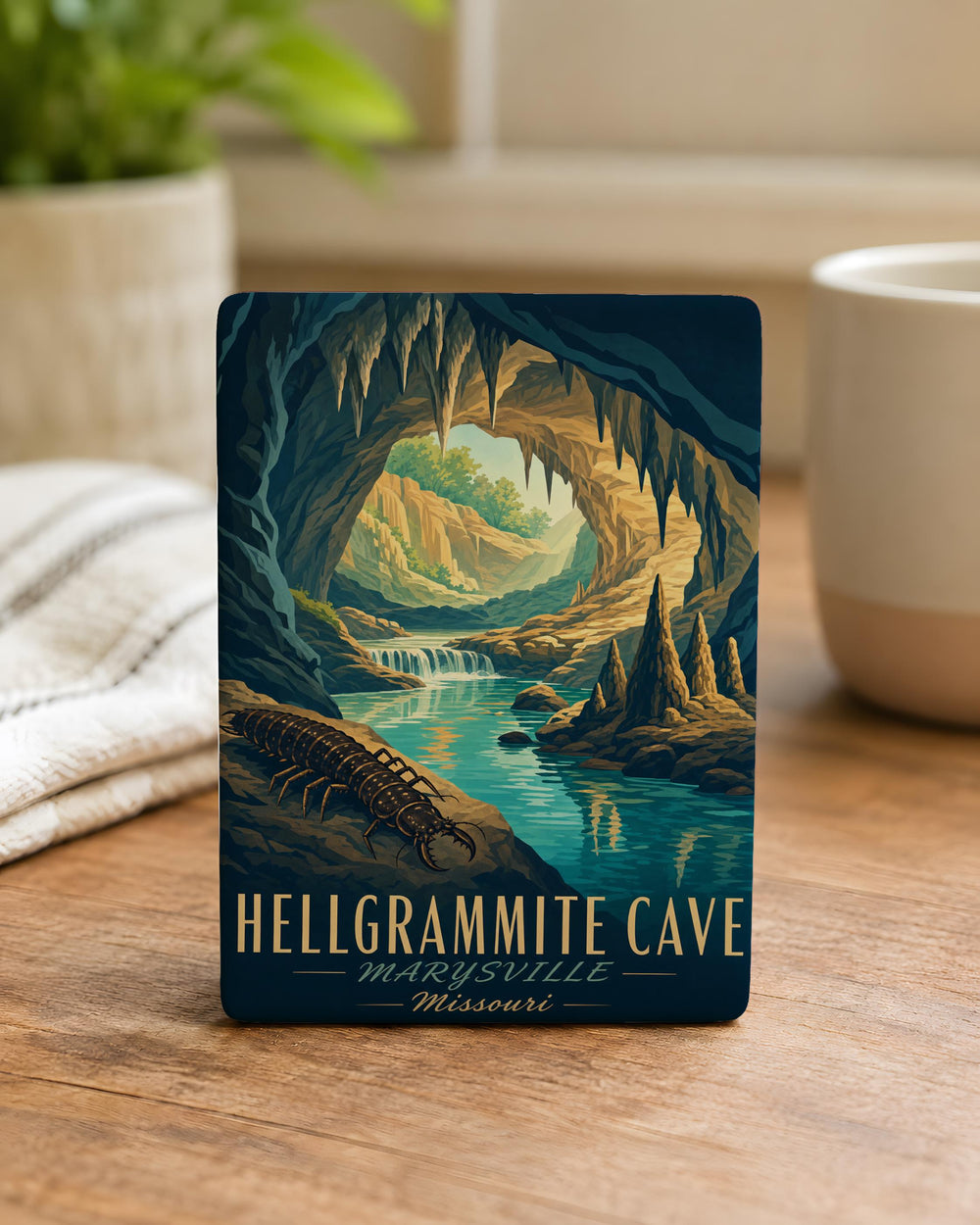 Hellgrammite Cave Fridge Magnet, Cave Insect Larva Magnet, Underground Creature Nature Lover Gift