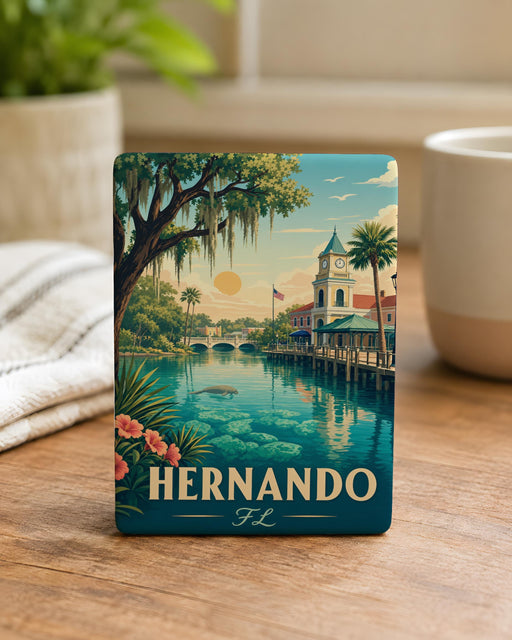 Hernando Florida Fridge Magnet, Hernando FL Souvenir Magnet, Florida Travel Gift, Hernando County Keepsake Magnet