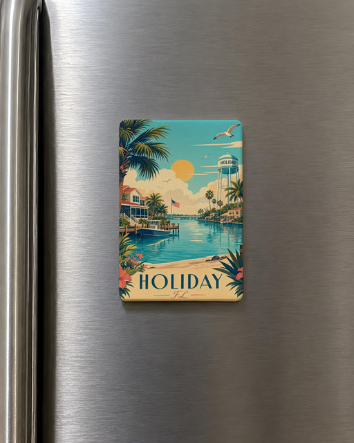 Holiday Florida Fridge Magnet, Florida Vacation Souvenir Magnet, Sunshine State Travel Gift, FL State Keepsake Magnet