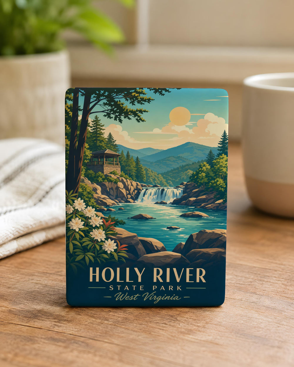 Holly River State Park Fridge Magnet, West Virginia State Park Souvenir Magnet, Outdoor Hiking Camping Travel Keepsake Magnet