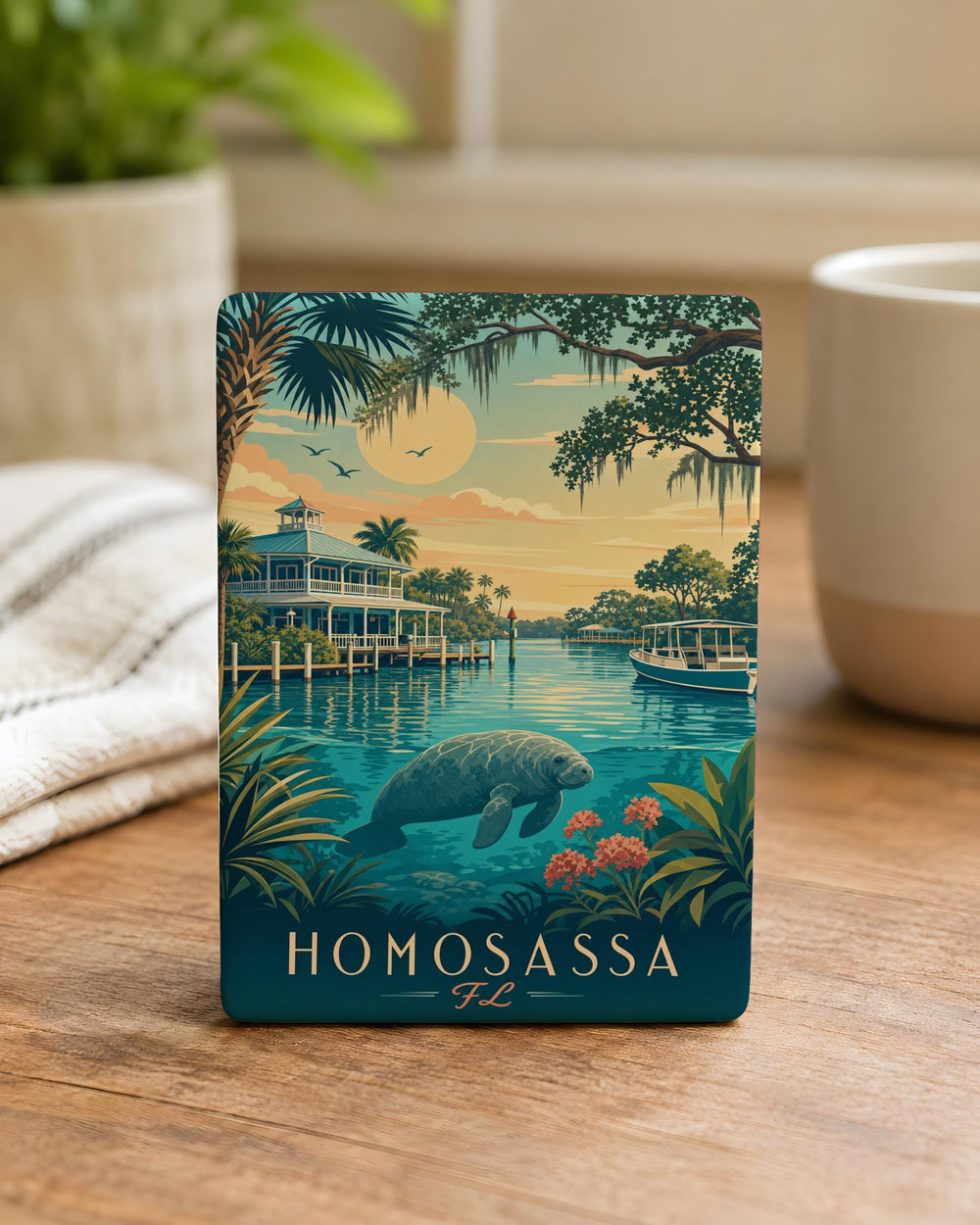 Homosassa Florida Fridge Magnet, Homosassa FL Souvenir Magnet, Florida Travel Gift, Coastal Town Keepsake Magnet