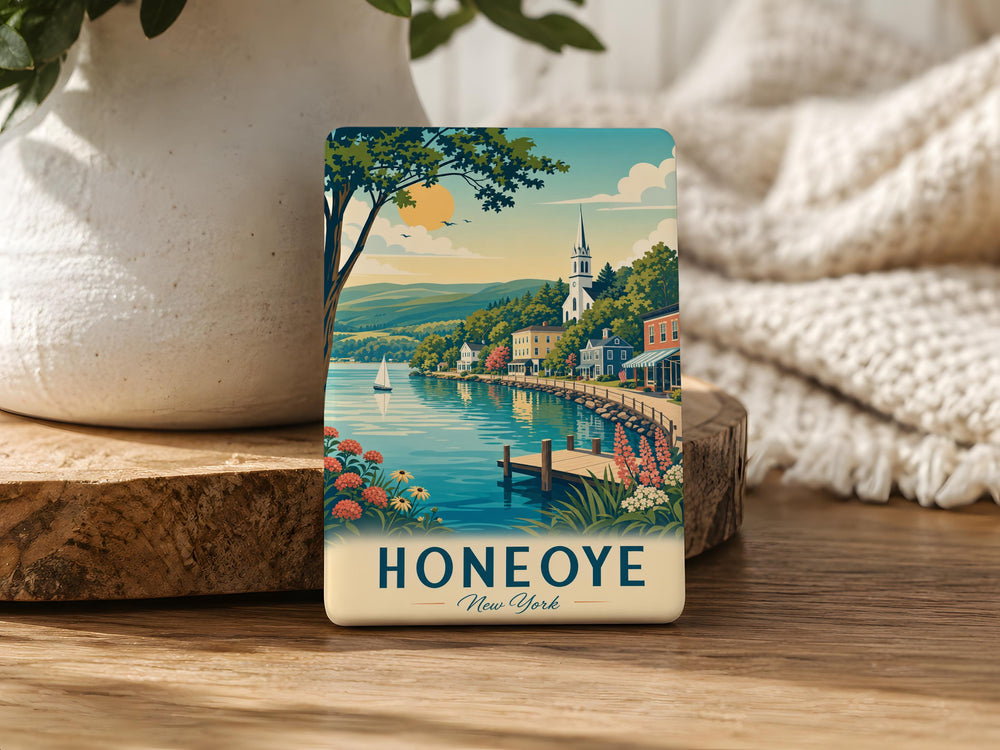 Honeoye Fridge Magnet, Honeoye Lake New York Souvenir Magnet, Finger Lakes Travel Gift, Honeoye NY Keepsake Magnet
