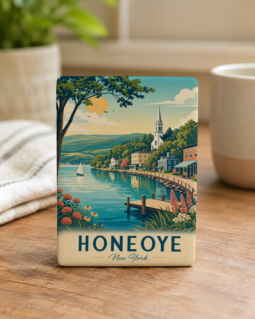 Honeoye Fridge Magnet, Honeoye Lake New York Souvenir Magnet, Finger Lakes Travel Gift, Honeoye NY Keepsake Magnet