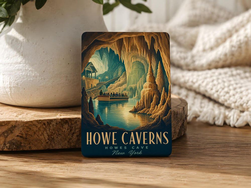 Howe Caverns Fridge Magnet, New York Cave Attraction Souvenir, Underground Cavern Landmark Magnet