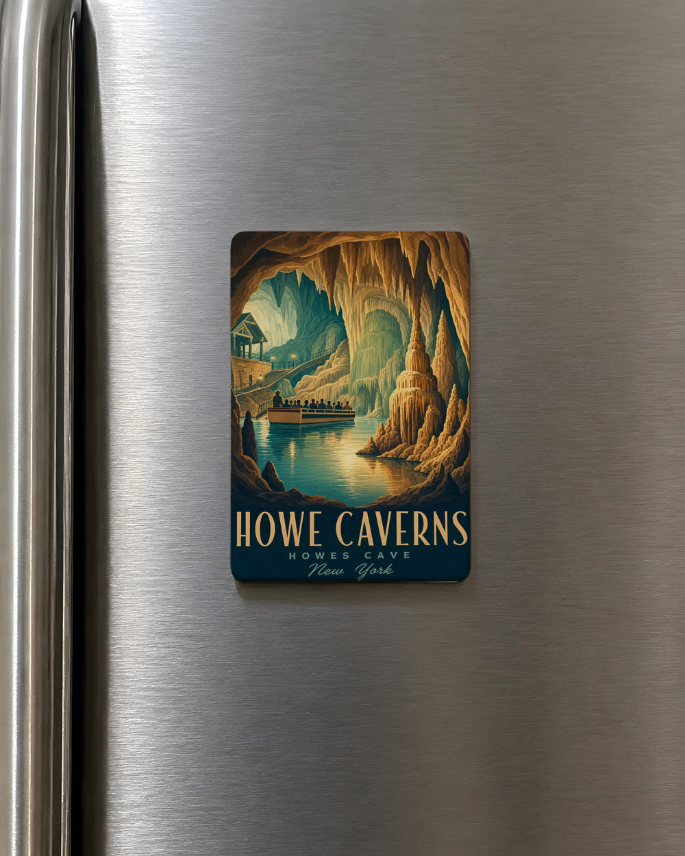 Howe Caverns Fridge Magnet, New York Cave Attraction Souvenir, Underground Cavern Landmark Magnet