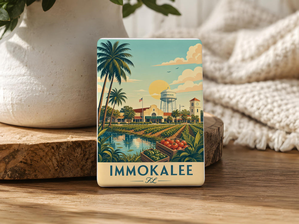 Immokalee Florida Fridge Magnet, Immokalee FL Souvenir, Florida Town Travel Keepsake Magnet, Immokalee Gift