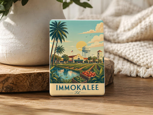 Immokalee Florida Fridge Magnet, Immokalee FL Souvenir, Florida Town Travel Keepsake Magnet, Immokalee Gift