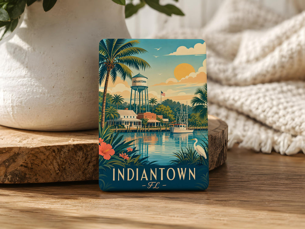 Indiantown Florida Fridge Magnet, Indiantown FL Souvenir Magnet, Martin County Travel Gift, Hometown Keepsake Magnet