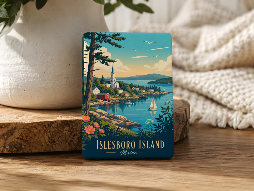 Islesboro Island Fridge Magnet, Maine Coastal Island Souvenir Magnet, Islesboro ME Travel Keepsake Gift