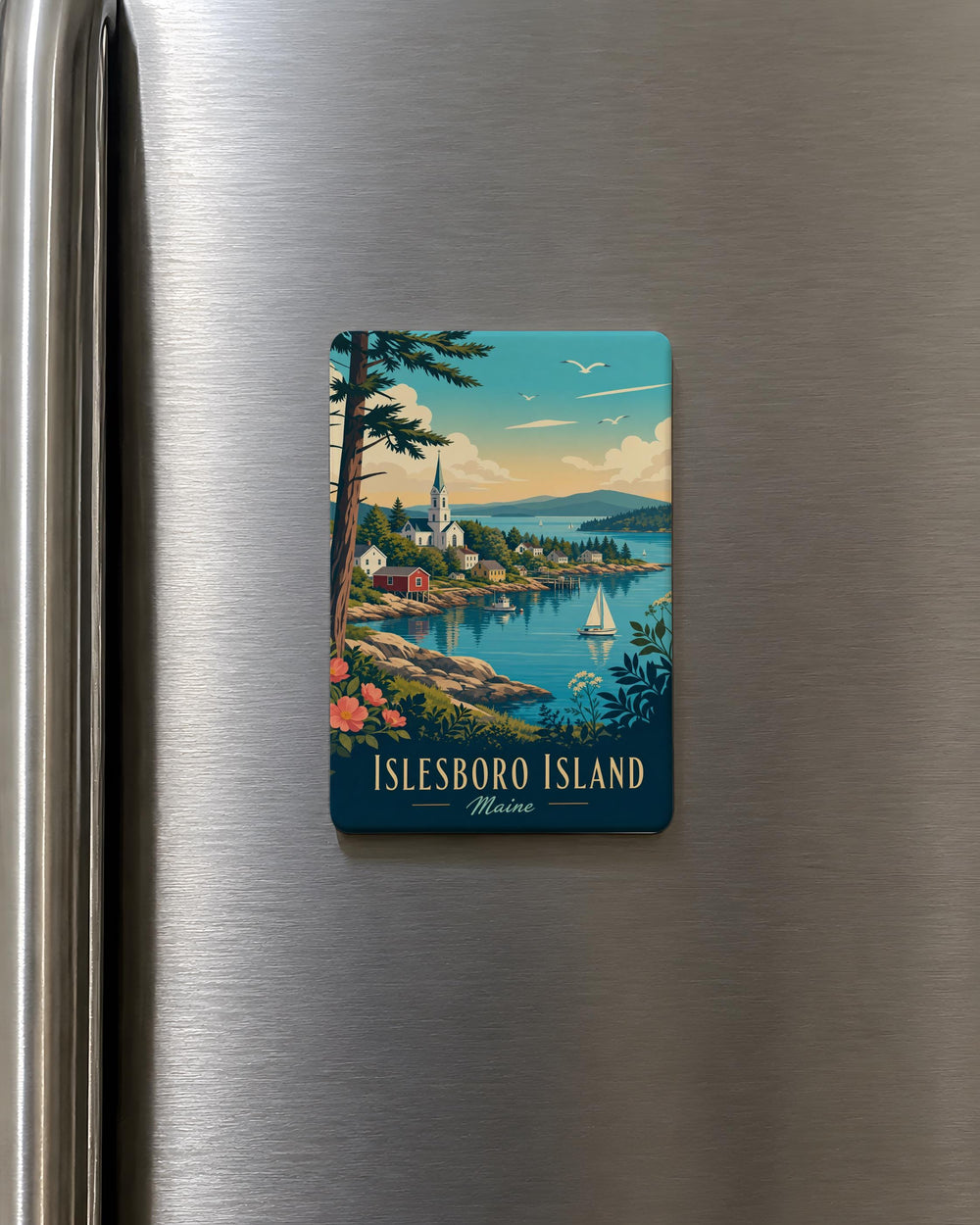 Islesboro Island Fridge Magnet, Maine Coastal Island Souvenir Magnet, Islesboro ME Travel Keepsake Gift