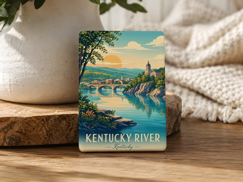 Kentucky River Fridge Magnet, Kentucky River Souvenir Magnet, River Landscape Travel Keepsake, Kentucky Gift Magnet
