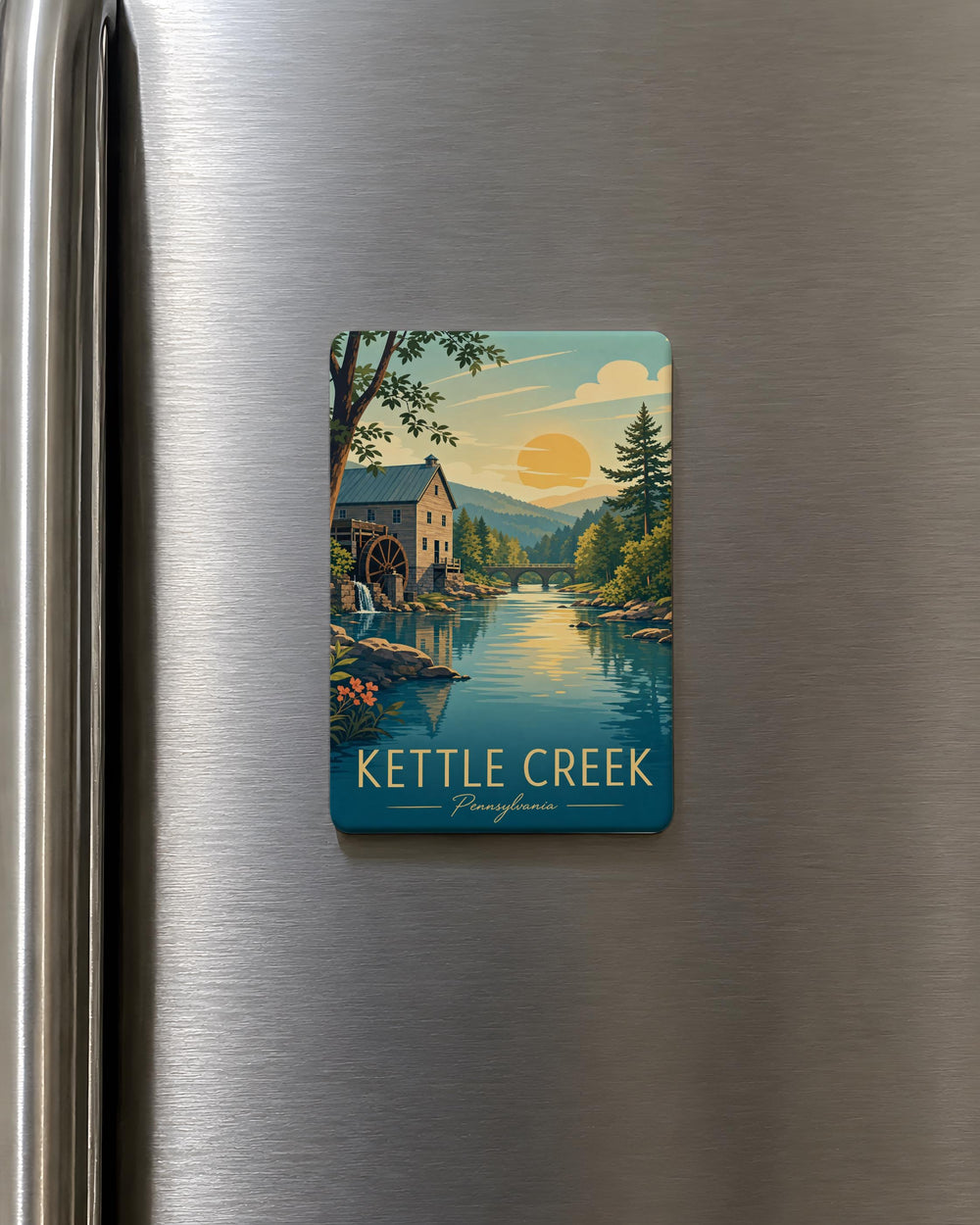 Kettle Creek Fridge Magnet, Kettle Creek Souvenir Magnet, Kettle Creek Landmark Travel Keepsake Magnet