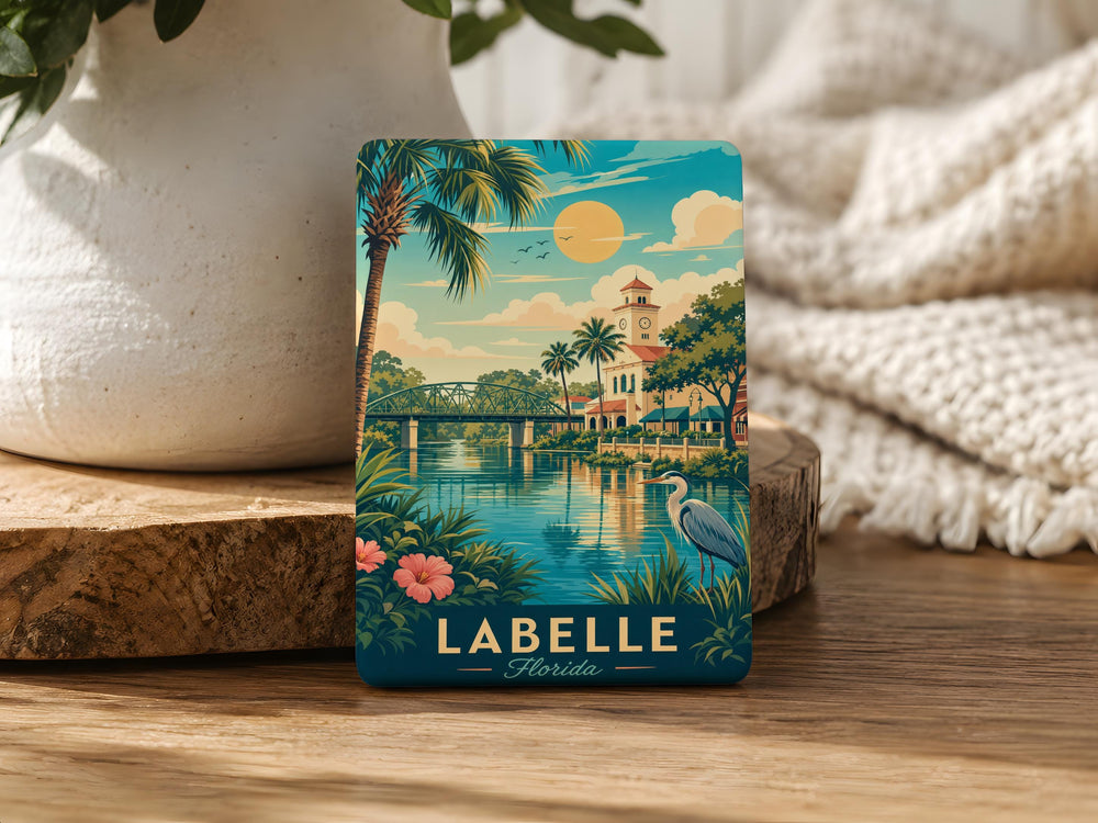 LaBelle Florida Fridge Magnet, LaBelle FL Souvenir Magnet, Hendry County Travel Gift, Florida Vacation Keepsake Magnet