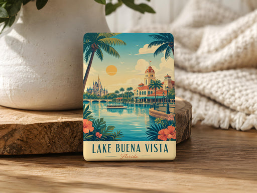 Lake Buena Vista Florida Fridge Magnet, Lake Buena Vista FL Souvenir Magnet, Travel Gift, Vacation Keepsake, City Landmark Magnet