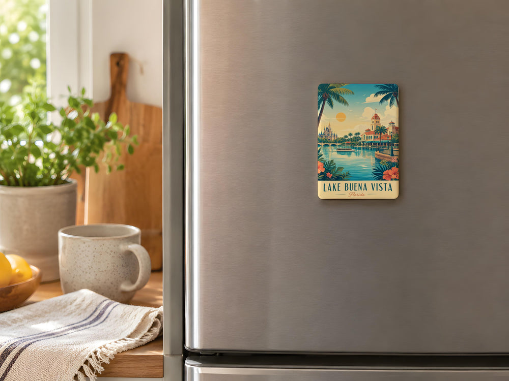 Lake Buena Vista Florida Fridge Magnet, Lake Buena Vista FL Souvenir Magnet, Travel Gift, Vacation Keepsake, City Landmark Magnet