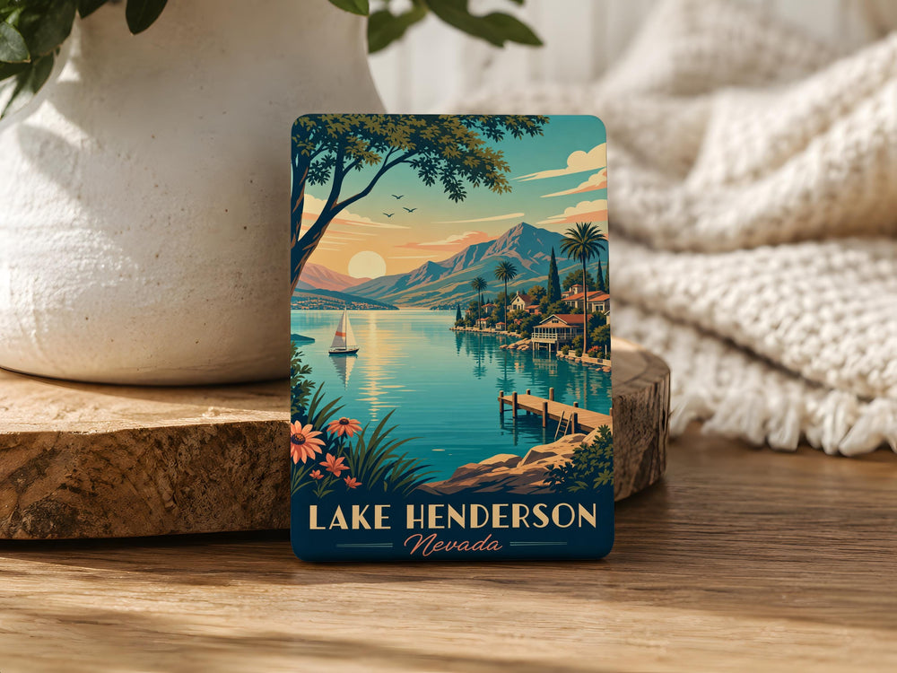 Lake Henderson Fridge Magnet, Lake Henderson Souvenir Magnet, Henderson Lake Landmark Travel Keepsake, Lakefront Gift