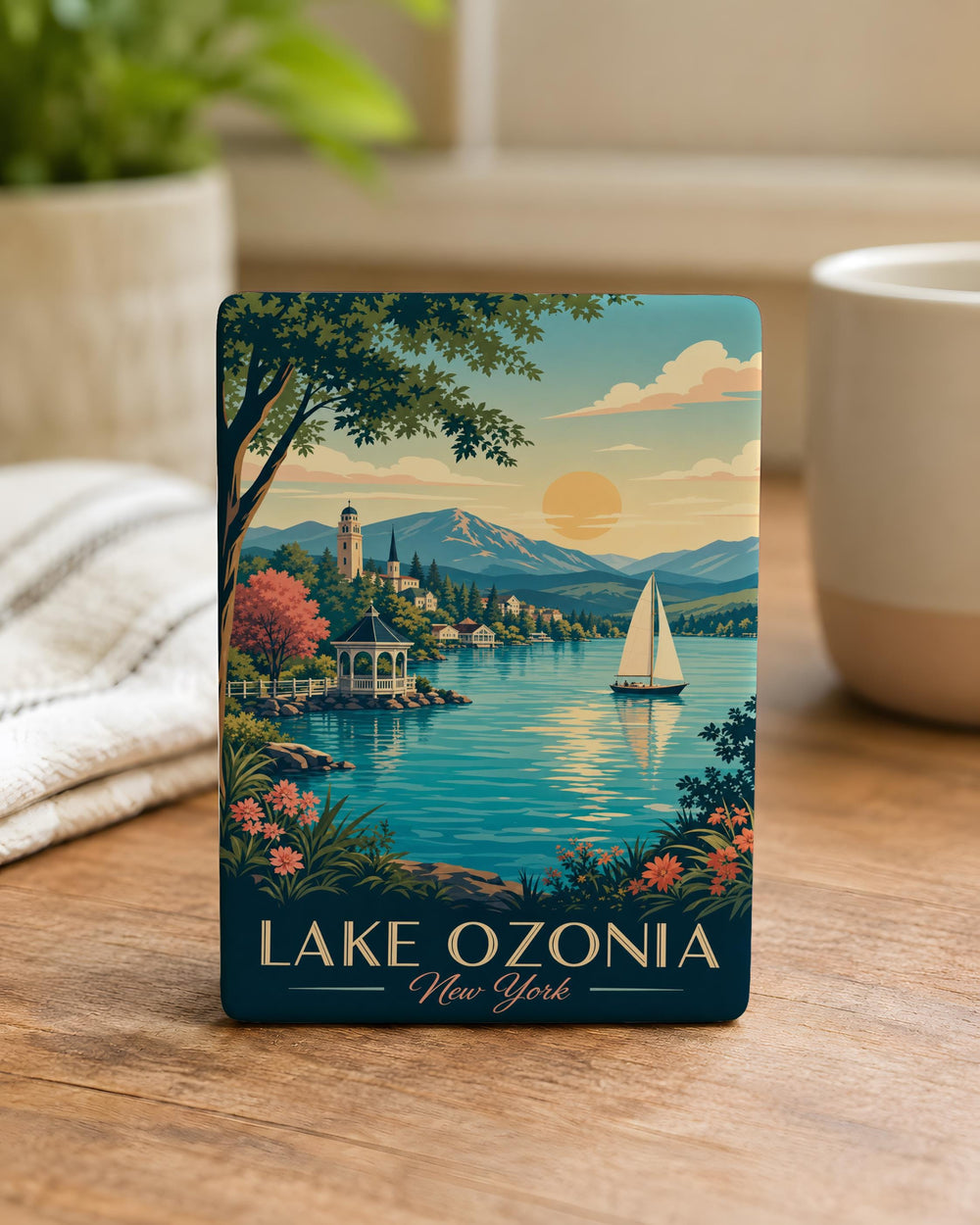 Lake Ozonia Fridge Magnet, Lake Ozonia Souvenir Magnet, Florida Lake Landmark Refrigerator Magnet, Travel Keepsake Magnet