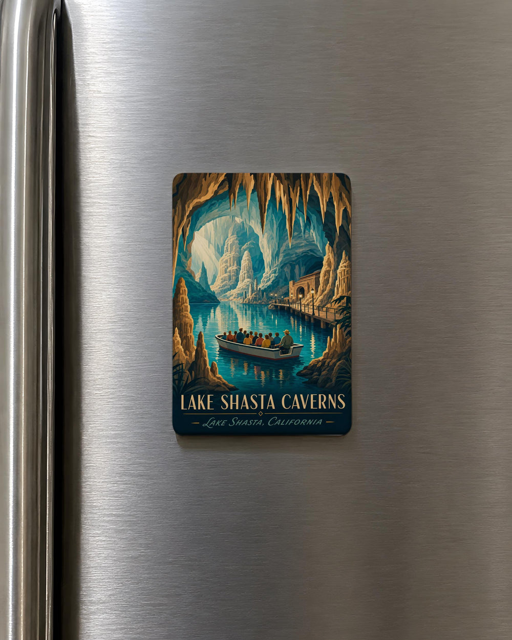 Lake Shasta Caverns Fridge Magnet, California Cave Landmark Souvenir Magnet, Lake Shasta Travel Gift