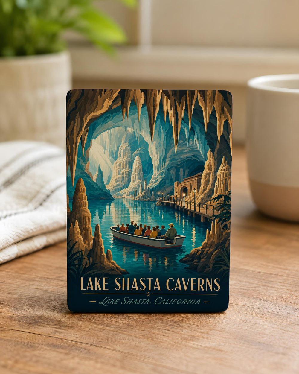Lake Shasta Caverns Fridge Magnet, California Cave Landmark Souvenir Magnet, Lake Shasta Travel Gift