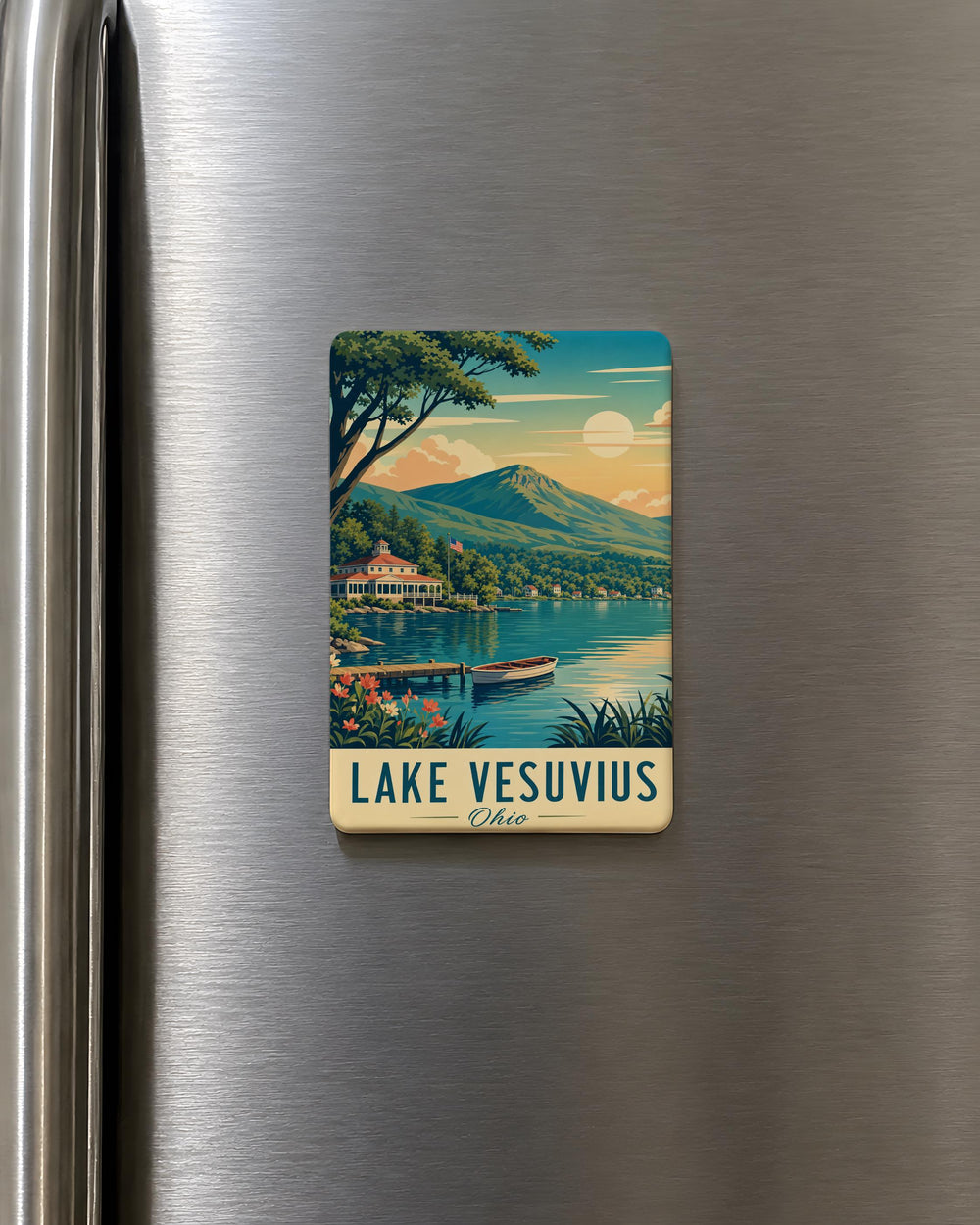 Lake Vesuvius Ohio Fridge Magnet, Lake Vesuvius OH Souvenir Magnet, Ohio Lake Travel Keepsake Magnet