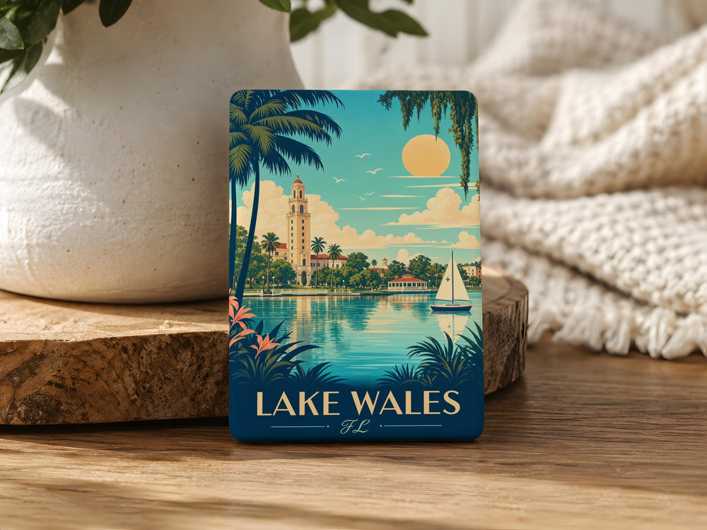 Lake Wales Florida Fridge Magnet, Lake Wales FL Souvenir Magnet, Polk County Travel Gift, Florida Vacation Keepsake Magnet