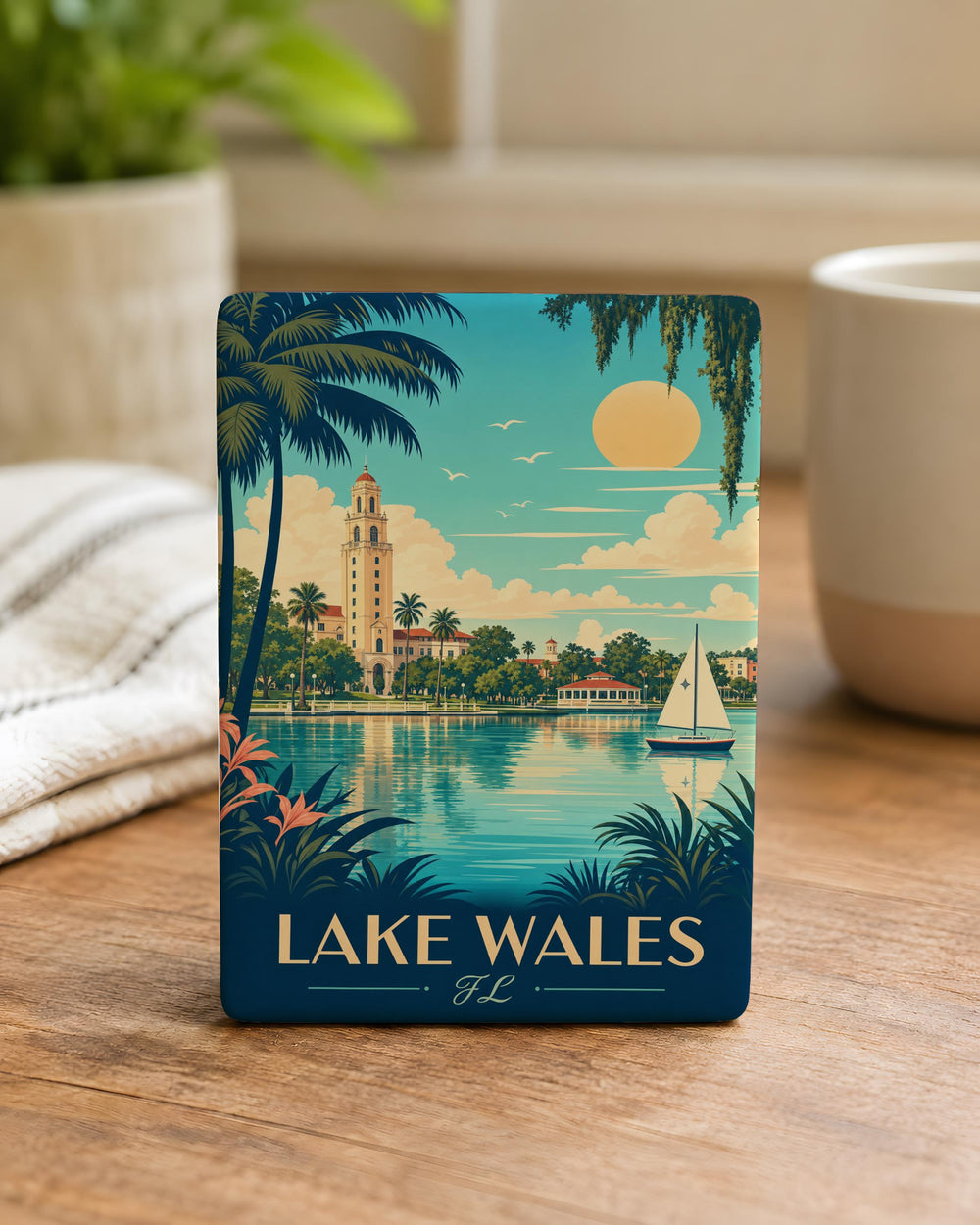 Lake Wales Florida Fridge Magnet, Lake Wales FL Souvenir Magnet, Polk County Travel Gift, Florida Vacation Keepsake Magnet