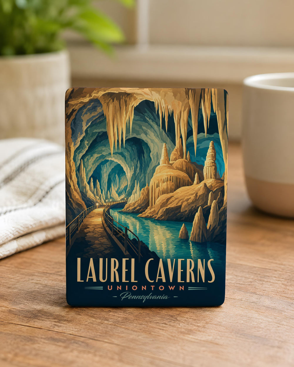 Laurel Caverns Fridge Magnet, Pennsylvania Cave Souvenir, Underground Cavern Gift, Speleology Lover Magnet