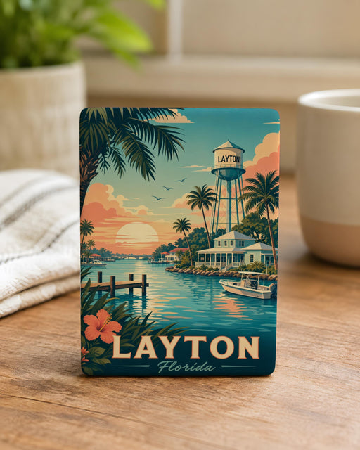 Layton Florida Fridge Magnet, Layton FL Souvenir Magnet, Florida Keys Travel Magnet, Coastal Town Keepsake Magnet