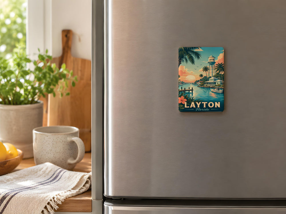 Layton Florida Fridge Magnet, Layton FL Souvenir Magnet, Florida Keys Travel Magnet, Coastal Town Keepsake Magnet